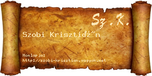 Szobi Krisztián névjegykártya