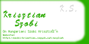 krisztian szobi business card